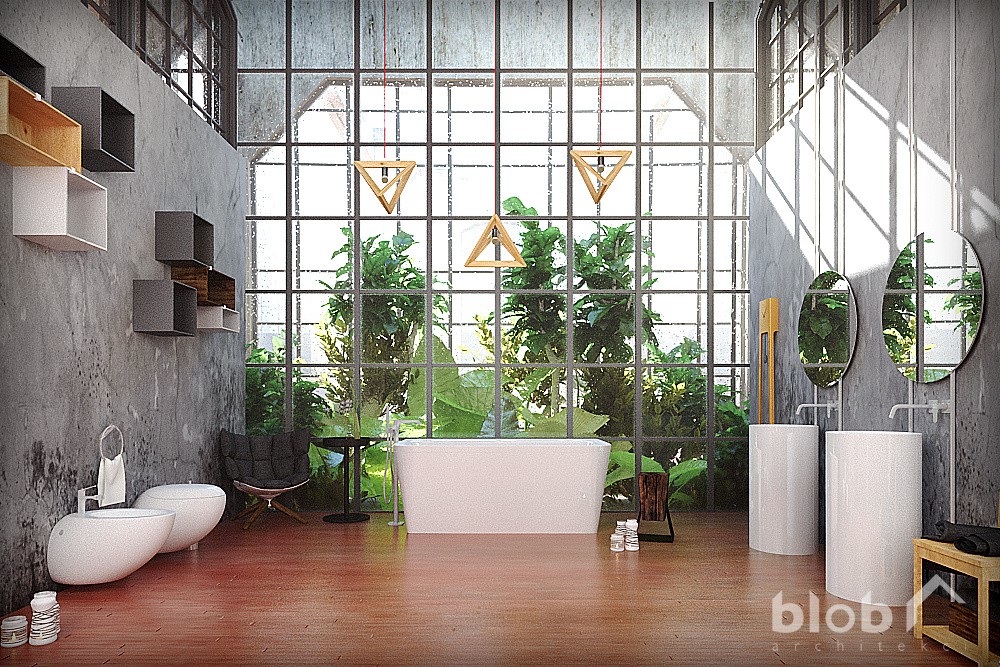 łazienka w stylu loftowym citterio Magdalena Lorek-Biela Blob architekci